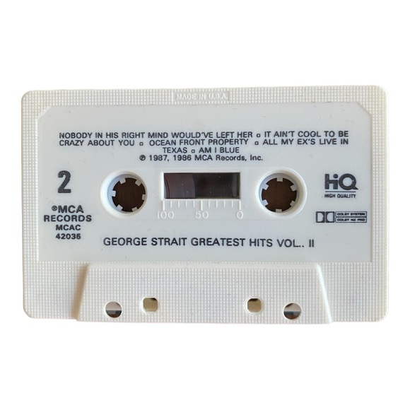 1 cassette tape vintage 80s George Strait Greatest Hits Volume Two EUC - Picture 5 of 5